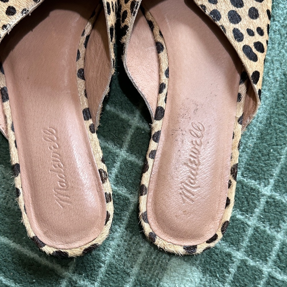 Madewell Leopard Print Women's Mules 8.5 - Picture 3 of 8